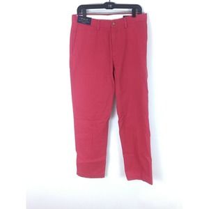 Mens light red cotton chino causal Dress pants by Ralph Lauren Size 33 x 32 New